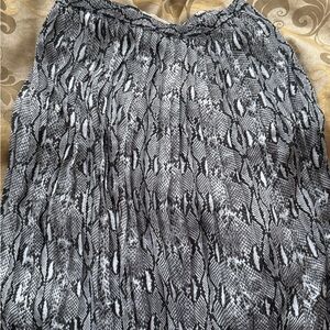 Michael Kors Black and Gray Snakeskin Skirt